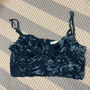 Altar'd State Black Velvet Tank Top